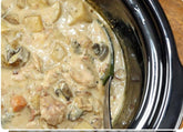 Family size slow cooker freezer meal - Chicken Casserole with Bacon